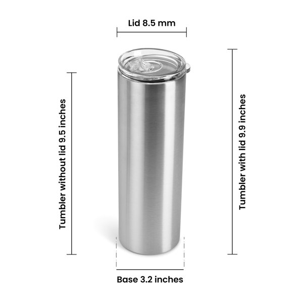 MakerFlo Crafts Wine Tumbler, Stainless Steel, Case of 25, 16oz