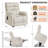  Dual Motor Lay Flat Power Lift Recliner Chair for Elderly, Chenille Fabric Electric Lift Chairs for Adults, 400lbs Heavy Duty Power Recliner with Heat Massage Charging Ports, Chenille White-129176067-129176069