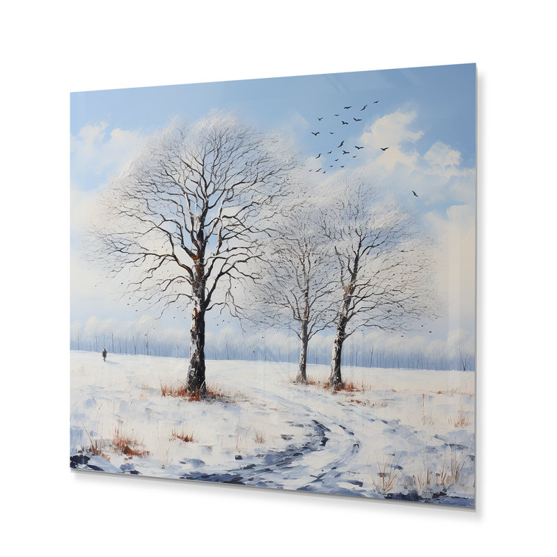 «Forest Winters Embrace Landscape I», reproduction de paysages sur métal, H 36 po x l 36 po x P 1 po