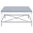 Lindley 3-Piece Mirrored Glass-Top Coffee Table and 2 End Tables Set with Acrylic Legs, Chrome-1265351496