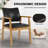 Modern Pu Leather Upholstered Wood Arm Chair With Solid Wood Armrest And Legs, Set Of 4-703003671