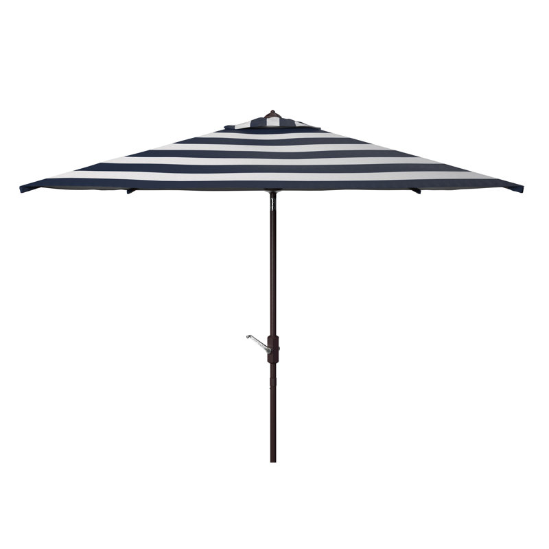Parasol carré de 7,5 pi Torrens, Bleu marine/blanc
