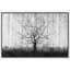 Arbre à panneaux noir et blanc à motif de silhouette de bois de style neutre rustique et relaxant-94423354-94423353