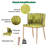 18.11'' H Velvet Upholstered Metal Side Chair-891966040