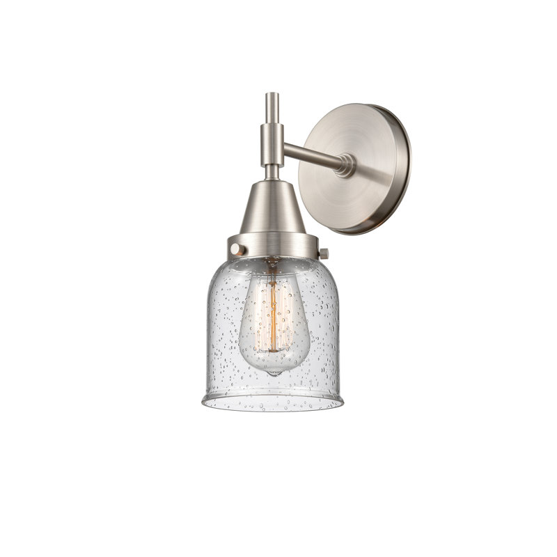 Gayle Chrome Armed Sconce, Satin Nickel, Incandescent, Seedy