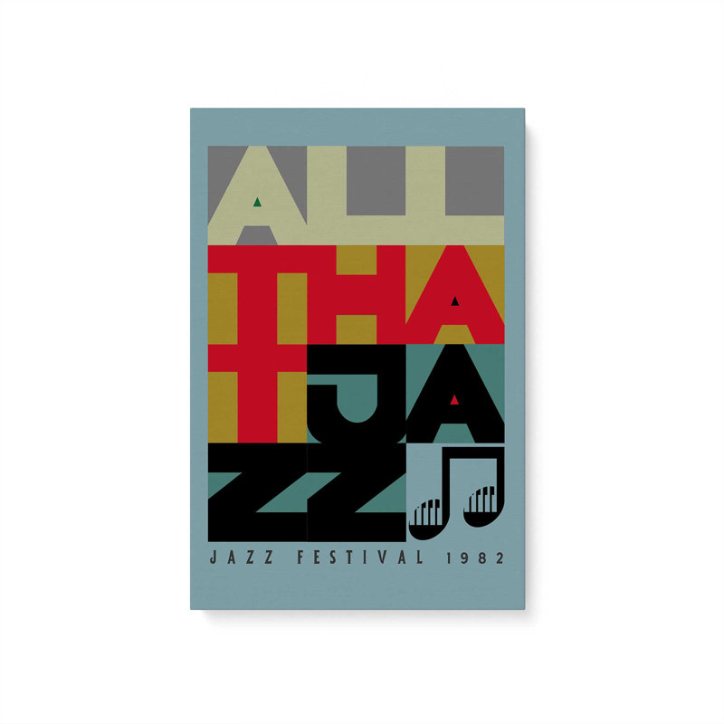 Affiche Jazz Jazz sur toile tendue, H 18 po x l 12 po