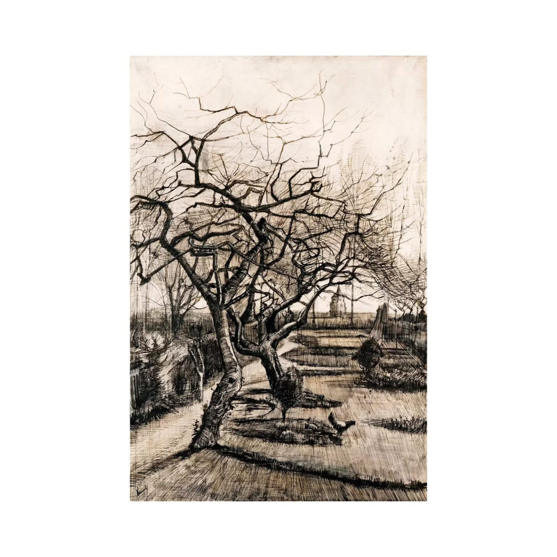 The Parsonage Garden At Nuenen In Winter by Vincent Van Gogh - Wrapped Canvas Print, 101.6 cm H x 66.04 cm W x 1.91 cm D
