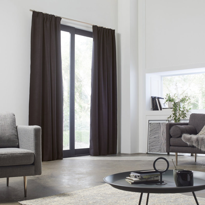 Heater Blackout Single Curtain Panel, 135 W x 350 D cm, Dark Grey