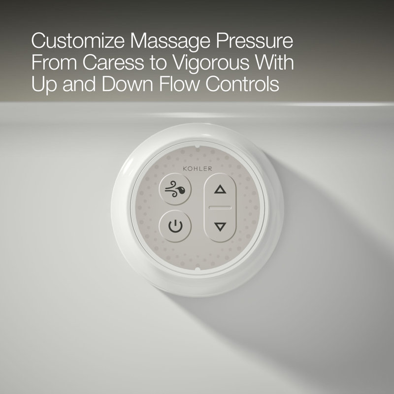 Underscore 60" X 32" Heated Bubblemassage Air Bath With Bask, Reversible Drain, Ice Grey