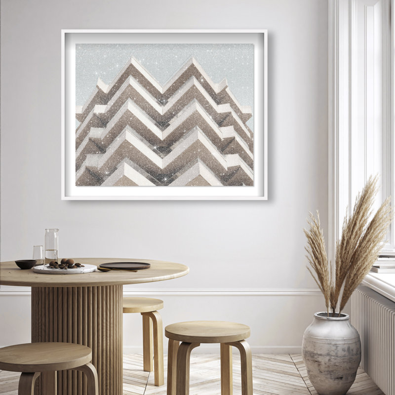 Geometric Pulse II Print by Oliver Gal, 46.5"H x 37.5"W, White Shadowbox