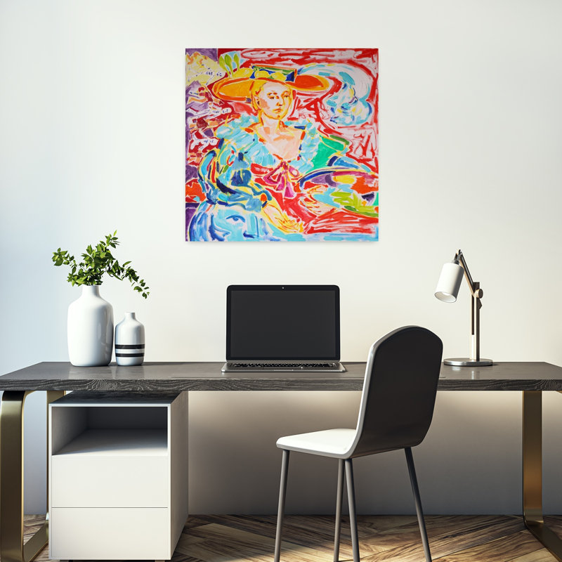 Art contemporain, art abstrait contemporain, H 18 po x l 18 po