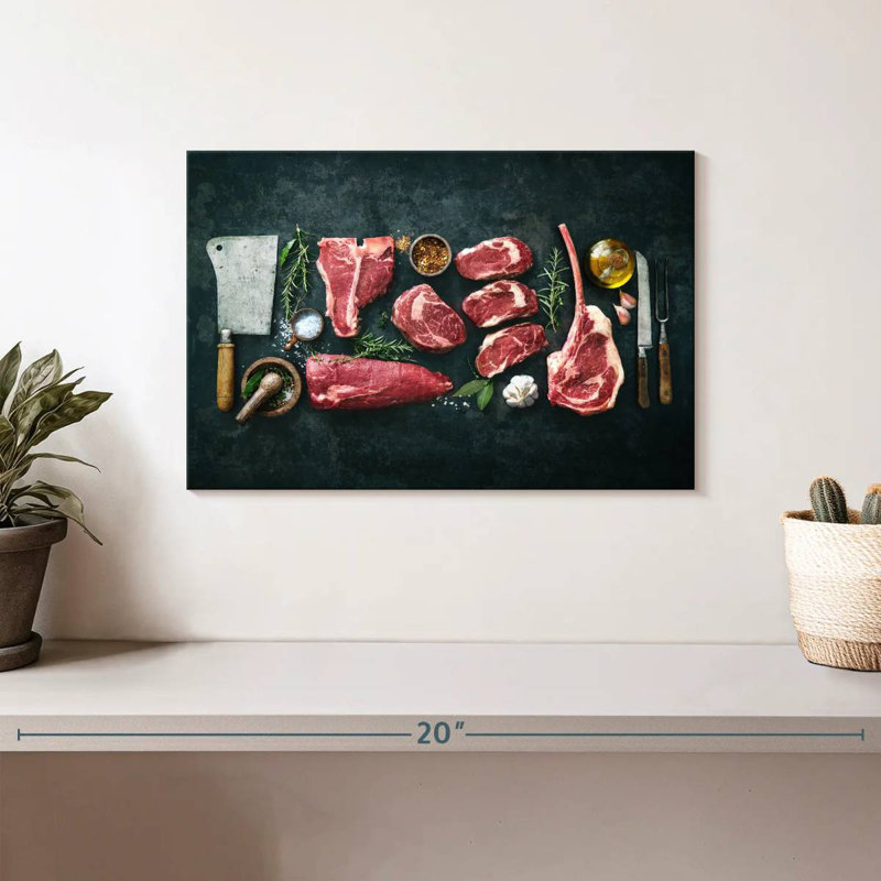 Yarlin Raw Steak Cuts, 8" H x 12" W