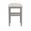 Table de salle à manger rectangulaire en faux marbre avec table, 2 tabourets, tiroir, bois massif, bois beige, rangement gris