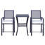 Ensemble de bar durable en osier résistant aux intempéries avec fauteuils rembourrés confortables et table haute pour les réceptions en plein air