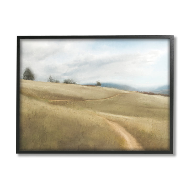«Country Path Landscape» par Kim Allen, Giclée encadrée noir minuit, H 11 po x l 14 po x P 1,5 po