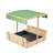 EROMMY 43.7'' x 43.3'' Solid Wood Square Sandbox with Cover