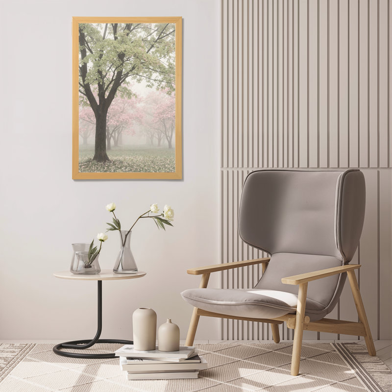 «Cherry Blossom Tree Landscape», ensemble de 1 reproduction d'art sur toile tendue, H 18 po x l 12 po