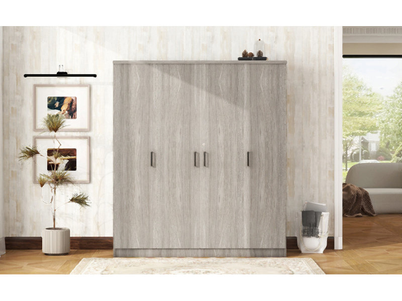 4-Door Wardrobe With 1 Drawer