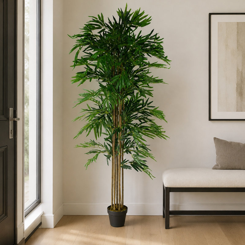 Faux Bamboo Tree in Pot Liner, 180cm H x 70cm W x 70cm D