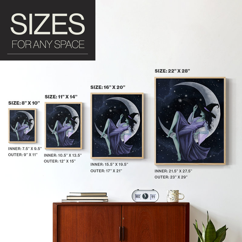 Star Sorceress I, reproduction encadrée - bois massif, H 30 po x l 24 po