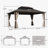 Aluminum Patio Hardtop Bronze Gazebo With Light-113143352