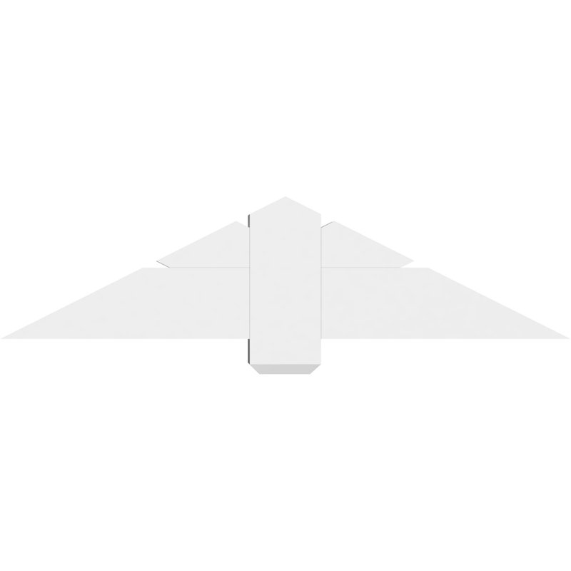 Support de pignon en PVC de qualité architecturale Kennewick, H 12 po x l 48 po (pas: 6/12), P 4 po x F 6 po