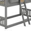 Lit superposé simple en bois avec fenêtre et petite boîte Brayson-707901095