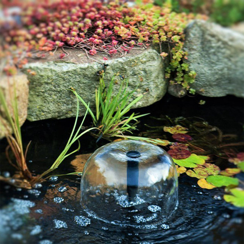 Ronan 132 GPH Solar Pump for Outdoor Fountains with Battery and Light