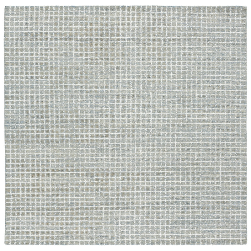 Abstract Hand Tufted Performance Abstract Indoor Rug, Square 6'