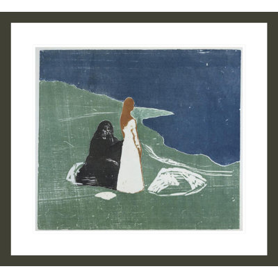 Deux femmes sur la plage par Edvard Munch - impression giclée encadrée