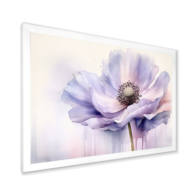 Pivoine mauve sur toile