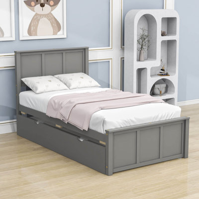 Deshannon Twin Size Wood Bed with Trundle