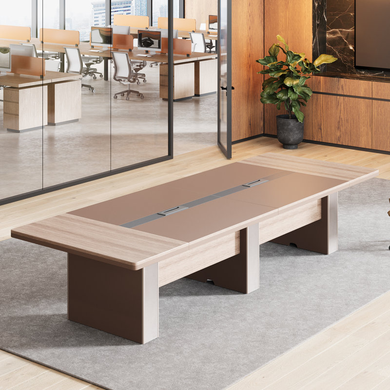 Modern Ergonomic Conference Table With Cable Management
