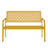 Eveliina Steel Carved-back Floral Bench-1318159065