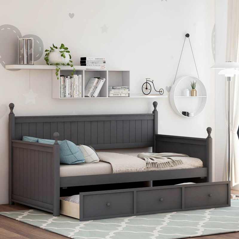Butledge Daybed with Drawers, Gray