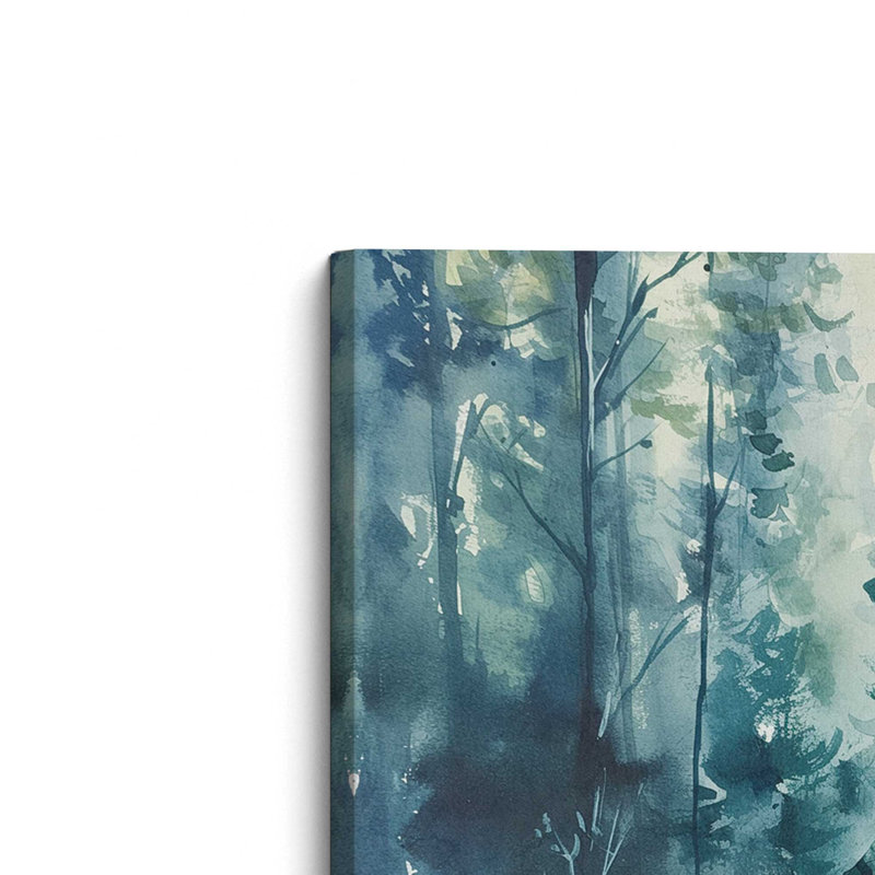 «Blue and Green Enchanted Forest I», reproduction sur toile, Toile tendue, H 12 po x l 12 po