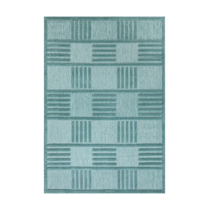 Glenvar Geometric Indoor / Outdoor Area Rug, Rectangle 80 x 150cm