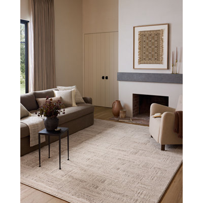 Tapis ivoire / taupe Amber Lewis x Loloi Monty