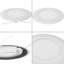 Garniture de douche à lentille encastrée 6 "avec diffuseur en verre pour boîtier de 6 po