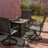 Staghorn 7-piece Swivel Patio Dining Set PVC-coated polyester Fabric Iron Outdoor Chairs And Table Set For Garden, Backyard, Poolside
