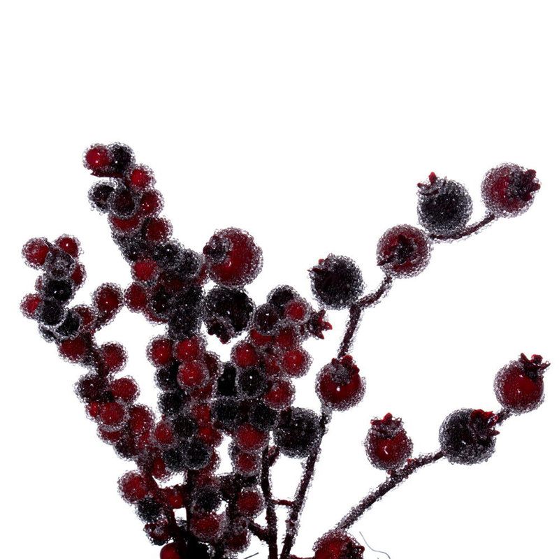 28" Winter Icy Red & Burgundy Berry Wreath.