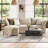 Merchelle 103" Wide Reversible Modern Modular Sectional Sofa With Storage Ottoman -Premium Chenille Fabric-832001657-813780999