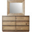 Commode double 6 tiroirs avec miroir Deshane