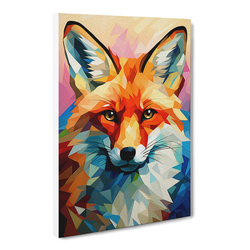 Fox Cubism - No Frame Print, 76cm H x 50cm W x 3cm D
