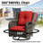 2-Person Outdoor Patio Conversation Rattan Seating Group With 1 Coffee Table,2 Swivel Chairs and Red Cushions-262601416