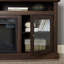 Meuble télé avec armoire et foyer