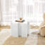 Ensemble de 3 tables de casse-tête artistiques, tables d'appoint modulaires MGO avec emboîtement (2 convexes et 1 concave), capacité de 200 lb pour l'intérieur et l'extérieur, couleur noir et blanc-129930308