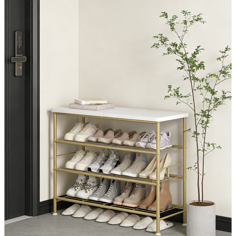 Range-chaussures en métal de style rustique