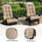 Outdoor HDPE Adirondack Chair Set With Removable Cushions and Cup Holder-1707802613-1707802571