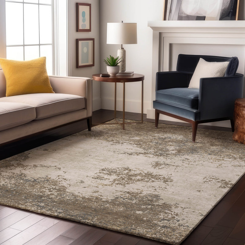 Premium Machine Washable Diskin AMF1027 Modern Rug, Rectangle 5' x 7'6"